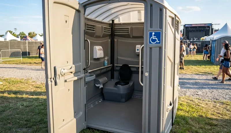 ADA-Compliant Porta Potty delivery to site in Calefornia, CA