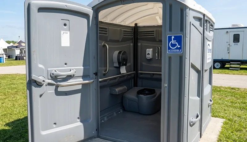 ADA-Compliant Porta Potty on-site placement in Calefornia, CA