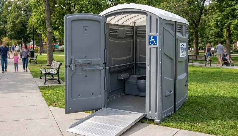 ADA-Compliant Porta Potty clean interior in Calefornia, CA