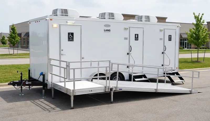 ADA Restroom Trailer event setup in Calefornia, CA