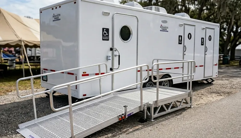 ADA Restroom Trailer rental unit in Calefornia, CA