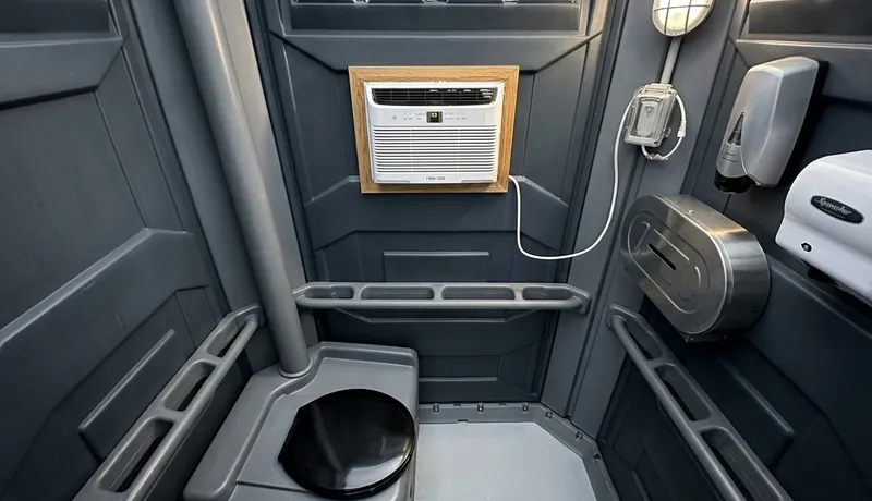 Climate-Controlled Porta Potty event setup in Calefornia, CA