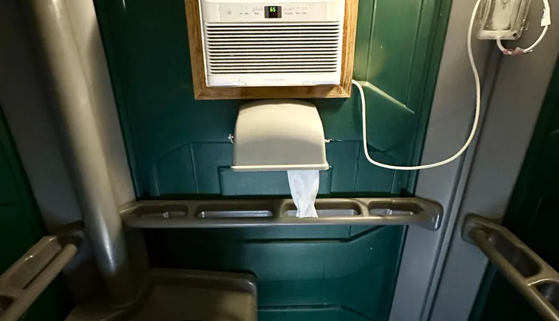 Climate-Controlled Porta Potty rental unit in Calefornia, CA