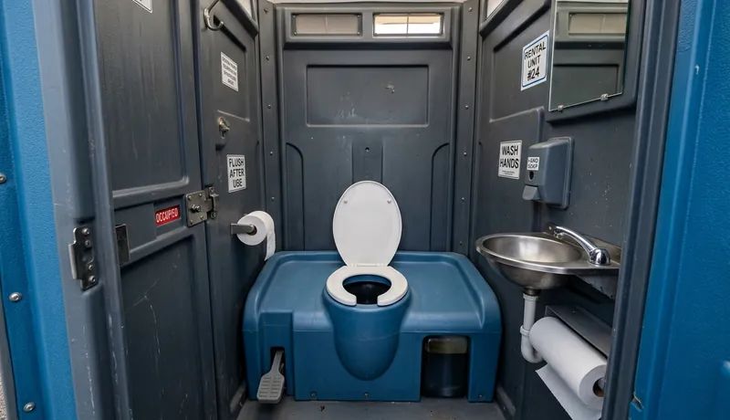 Deluxe Porta Potty (with Flushing) rental unit in Calefornia, CA