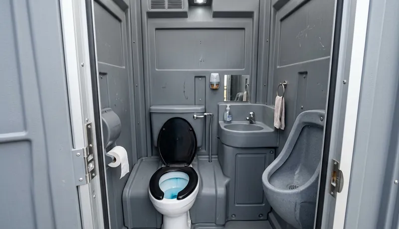 Deluxe Porta Potty (with Flushing) on-site placement in Calefornia, CA