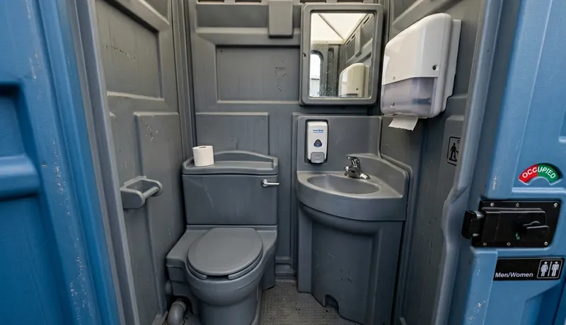 Flushable Porta Potty clean interior in Calefornia, CA