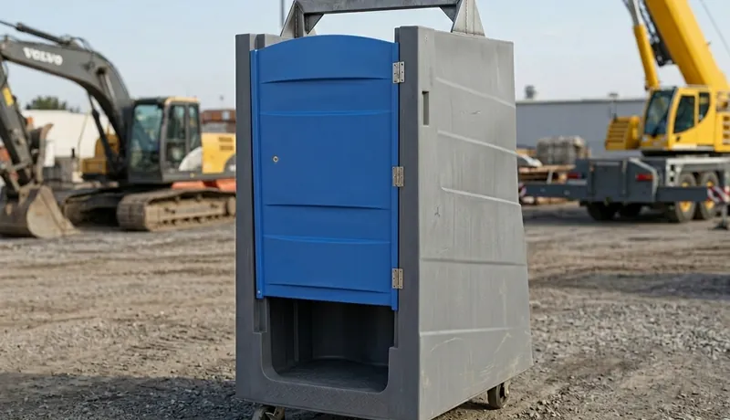 High-Rise Porta Potty clean interior in Calefornia, CA
