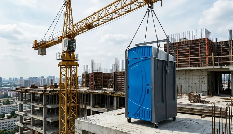 High-Rise Porta Potty event setup in Calefornia, CA