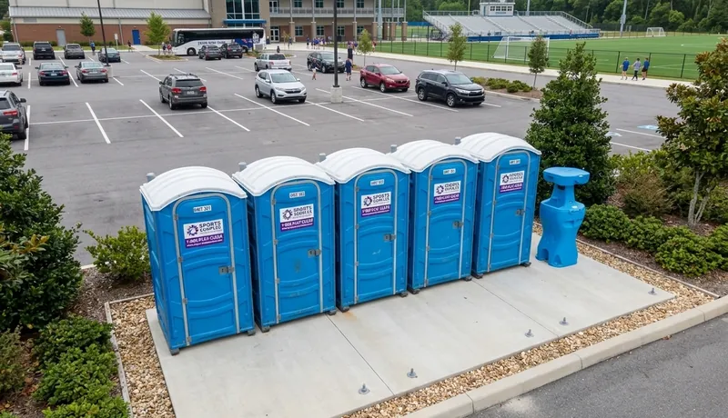 Long-Term Porta Potty Rental event setup in Calefornia, CA