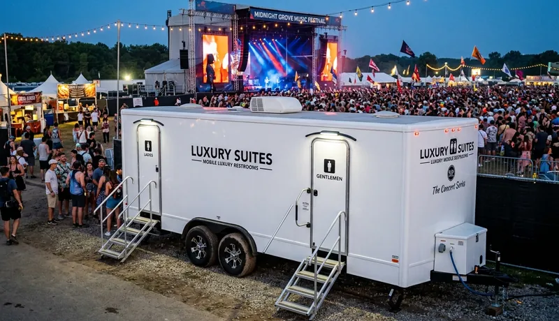 Restroom Trailer rental unit in Calefornia, CA
