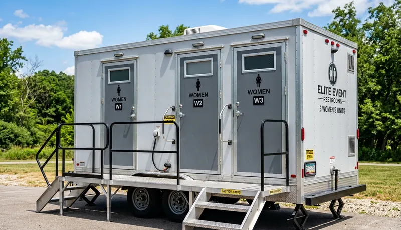 Restroom Trailer on-site placement in Calefornia, CA