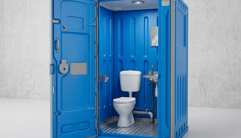 Sewer-Connected Portable Toilet rental unit in Calefornia, CA