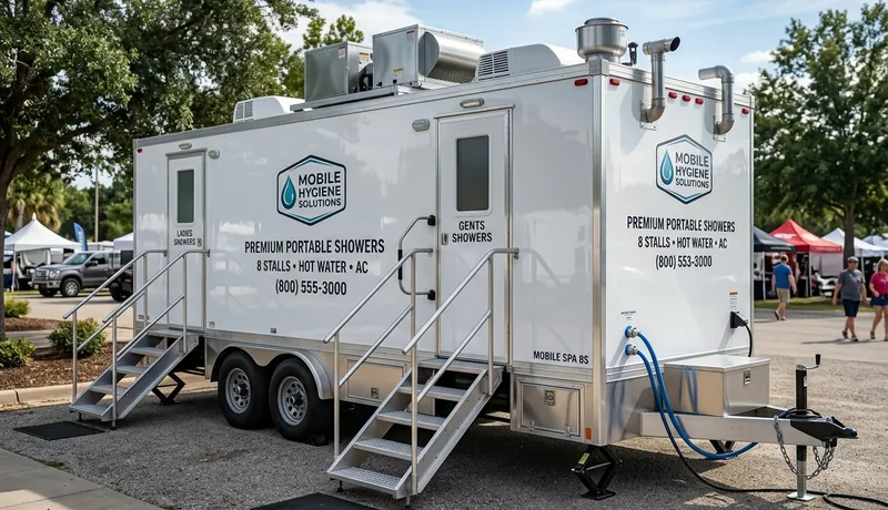 Shower Trailer construction deployment in Calefornia, CA