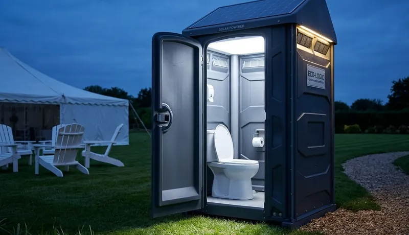 Solar-Powered Porta Potty on-site placement in Calefornia, CA