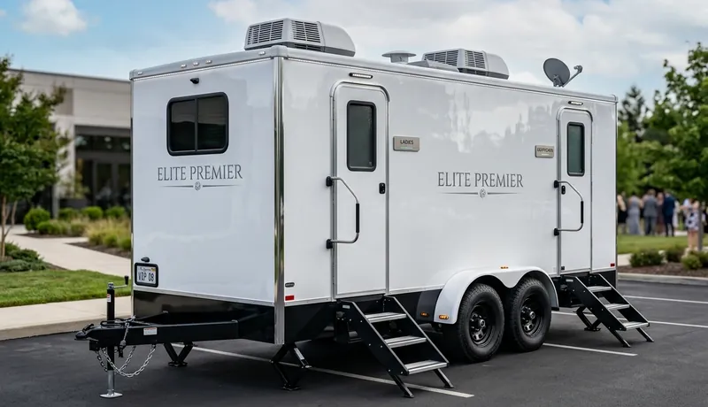 VIP Restroom Trailer construction deployment in Calefornia, CA