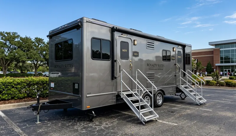 VIP Restroom Trailer rental unit in Calefornia, CA
