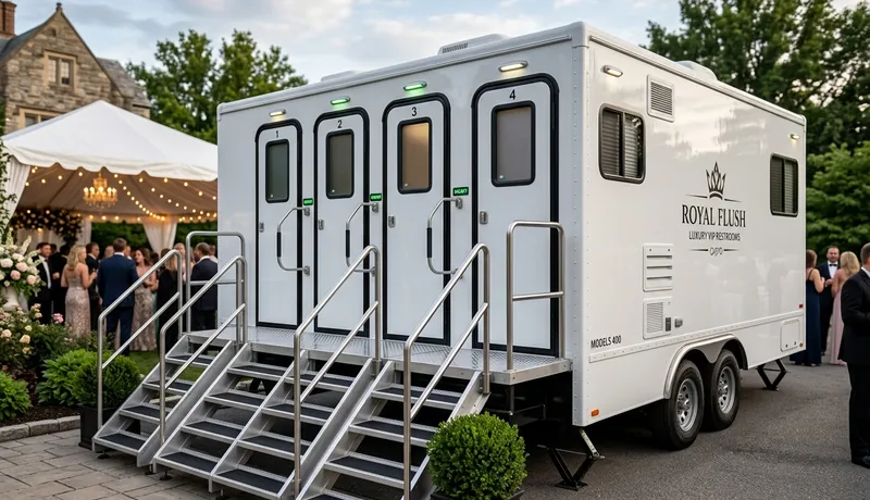Luxury Restroom Cabin delivery to site in Calefornia, CA