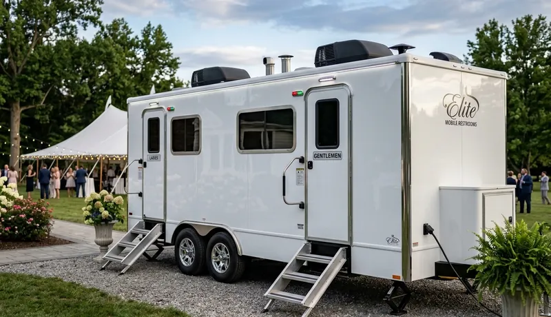VIP Restroom Trailer clean interior in Calefornia, CA